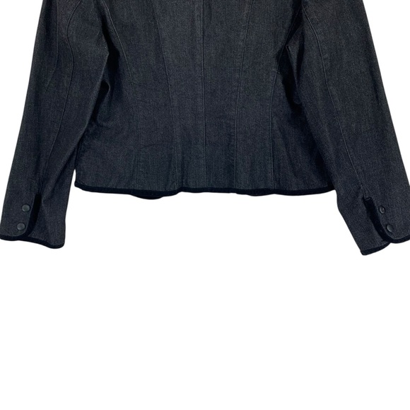 Nine West Charcoal  denim Blazer size large - Picture 6 of 12